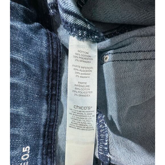 Chicos Jeans Size 0.5 (31x26.5) Perfect Stretch Girlfriend Slim Leg Ankle Pullon - Picture 4 of 8